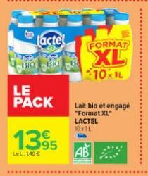 lait bio Lactel