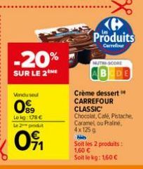 crèmes renversées Carrefour