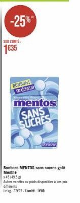 bonbons Mentos