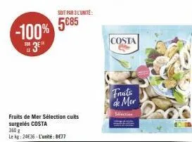 fruits de mer costa