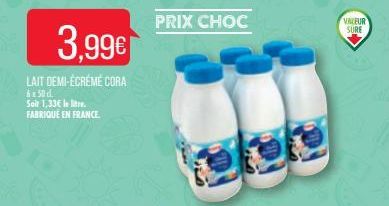 lait demi-écrémé Cora