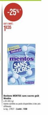 bonbons Mentos