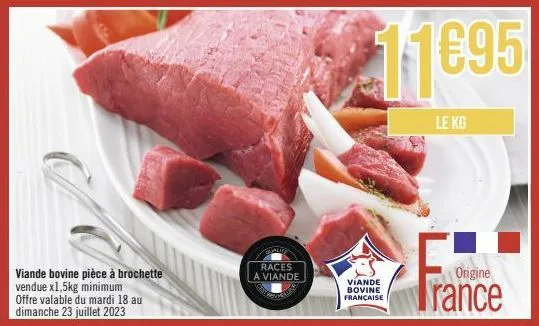 races a viande  viande bovine française  11695  le kg  f  origine  rance 