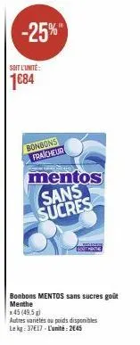 bonbons mentos