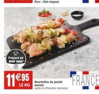 brochettes de poulet 