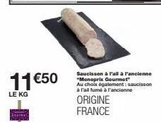 saucisson à l'ail 