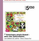 cubrings  15 €50  Coloriages pixels Kawai-avec des autocollants  Les atelers du came-Deux Coqa d'or 