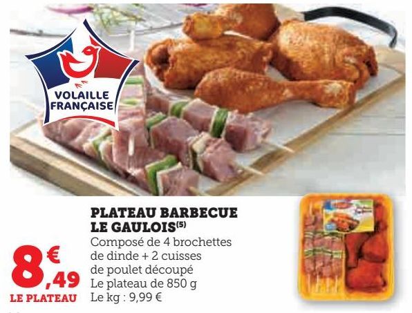 PLATEAU BARBECUE LE GAULOIS