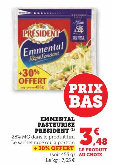 EMMENTAL PASTEURISE PRESIDENT