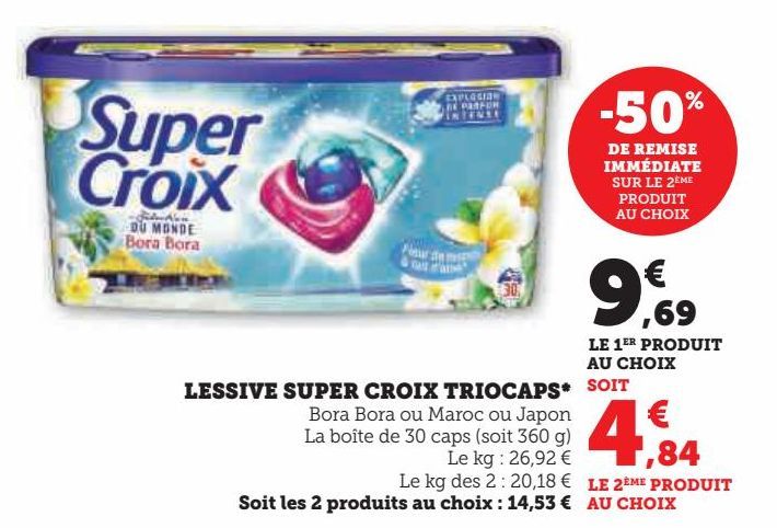 LESSIVE SUPER CROIX TRIOCAPS