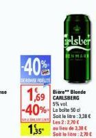 bière blonde Carlsberg