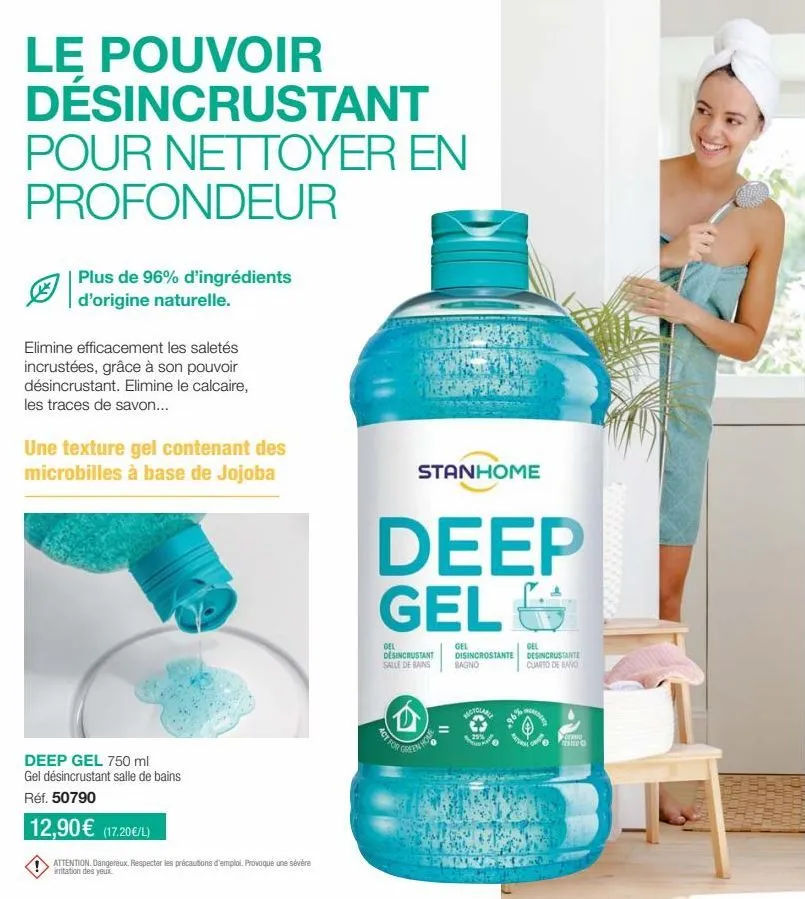 nettoie en profondeur avec le désincrustant naturel ™ - plus de 96% d'ingrédients d'origine naturelle - élimine les saletés incrustées & le calcaire!