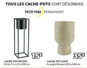 Super Promo : Cache-pots Detlef &Solvi - En Fer & Argile Fibreuse - à partir de 15€!