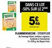 50% de Réduction sur la Flammekueche Stoefler au Fromage Blanc, Lardons, Oignons et Emmental - 350g au Rayon Frais!