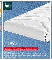 Promo ! Matelas Mas Acts en 90x200 cm, 24 cm d'épaisseur, disponible maintenant !