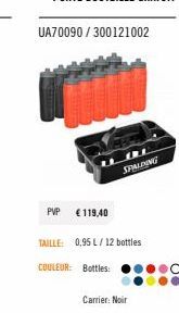 Spalding - Promo Pack 0,95L/12 Bottles Carrier Noir - €119,40