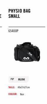 PHYSIO BAG  SMALL  65400P  PVP 99,95€  TAILLE: 40x37x27cm  COULEUR: Noir 