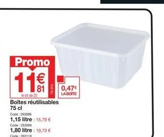 boîtes promo