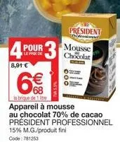 mousse au chocolat président