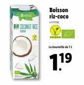 Riz Coco Bio MACO, Boisson Vegan - 7-171716 - Promo 1.1⁹ - 19.