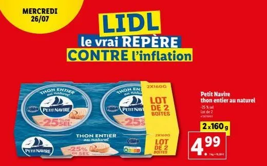 profitez du thon entier someren 2x160g à -25% : le vrai repère contre l'inflation !