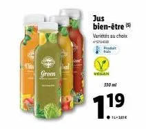 vita green - jus bien-être vegan avec 12 variétés | 330 ml | 7.19€ | promo 12-161€.