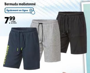 Bermuda molletonné Egalement en ligne  7.99  MOTIVAT 