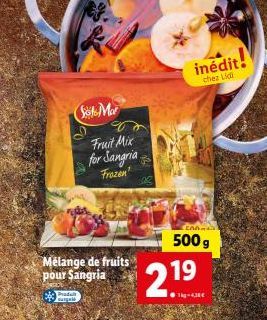 Fruit Mix Frozen POR 19⁹: 500g pour seulement 14,38€ chez Lidl, pour une Sangria inédit!