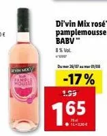 arvit pample mouss - di'vin mix rosé pamplemousse babv 8% vol. - avec 17% de réduction!