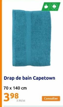 Drap de bain Capetown  70 x 140 cm  398  3.98/st  