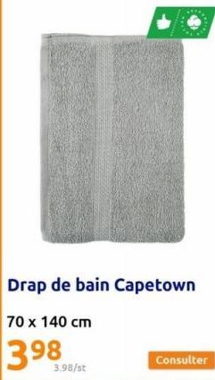 Drap de bain Capetown  70 x 140 cm  3.98  3.98/st 