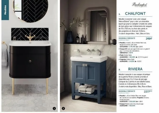meubles t burlington chalfont : créez un look épuré avec la vasque natural stone®!