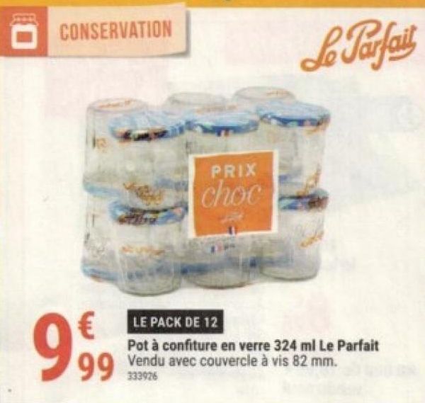 pot à confiture en verre 324 ml Le Parfait