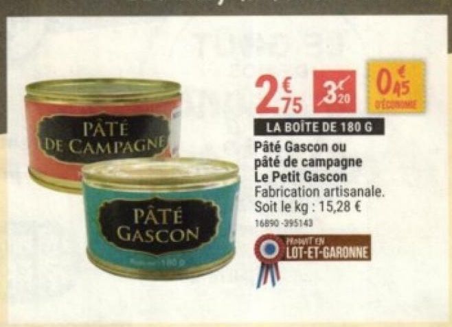 pâté Gascon ou paté de campagne Le Petit Gascon