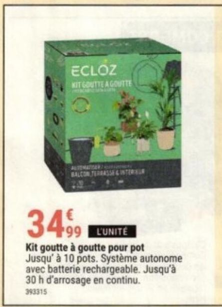 Kit goutte à goutte pour pot