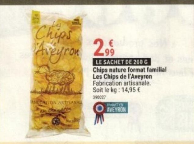 chips nature format familial Les Chips de l`Aveyron