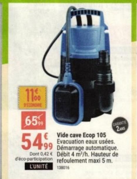 Vide cave Ecop 105