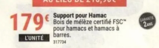 support pour hamac