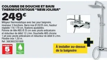 nouvelle jolina : mitigeur thermostatique avec garantie 5 ans - 249€!