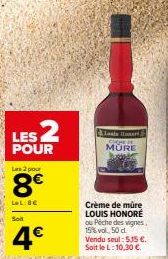 Offrez-vous les 2 produits Louis Honoré ou Péche des vignes 15% vol. 50 d. à 8€ seulement !