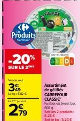 Offre Spéciale CARREFOUR! -20% sur le 2ème Produit (Mutri-Scos Assortiment de Gélifiés et Funbox Sweetbox, 600g): 6.28€ seulement!