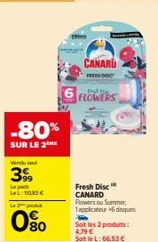 Jouissez d'une Remise de 80% sur LeL 2Ne Vendu Seulement à 39€! Inclut 1 Applicateur + 6 Disques Fresh Disc CANARD Flowers et Summer!