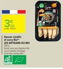 Gyozas Volaille et Curry Bio: 50 Lekg à 1250€ - Artisans du Bio 200g