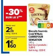 biscuits fourrés Carrefour