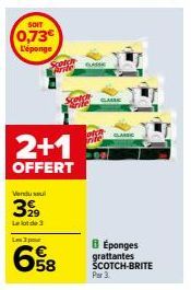 La Lot de 8 Éponges Grattantes Scotch-Brite: 2+1 OFFERT Pour Seulement 0,73€ Chacune!