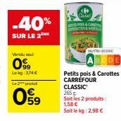 petits pois Carrefour