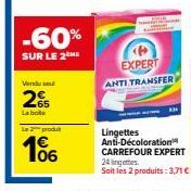 lingettes anti-décoloration Carrefour