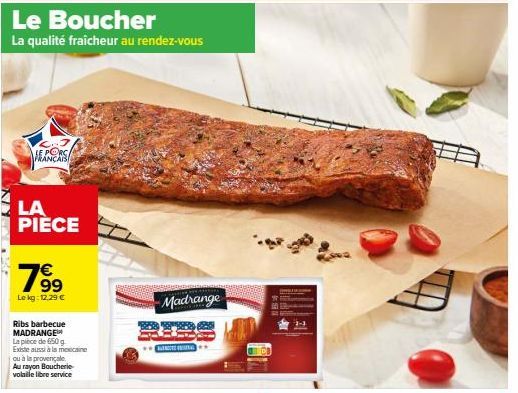 MADRANGE Ribs Barbecue : Frais, Qualité & Variétés à Seulement 12,29 € le Kg !