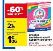lingettes anti-décoloration Carrefour