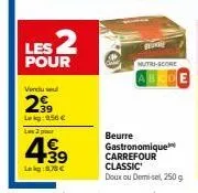 beurre carrefour